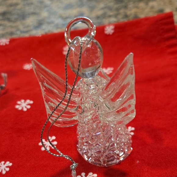 Crystal Angel Ornaments Set with Red Accents - Picture 3 of 9